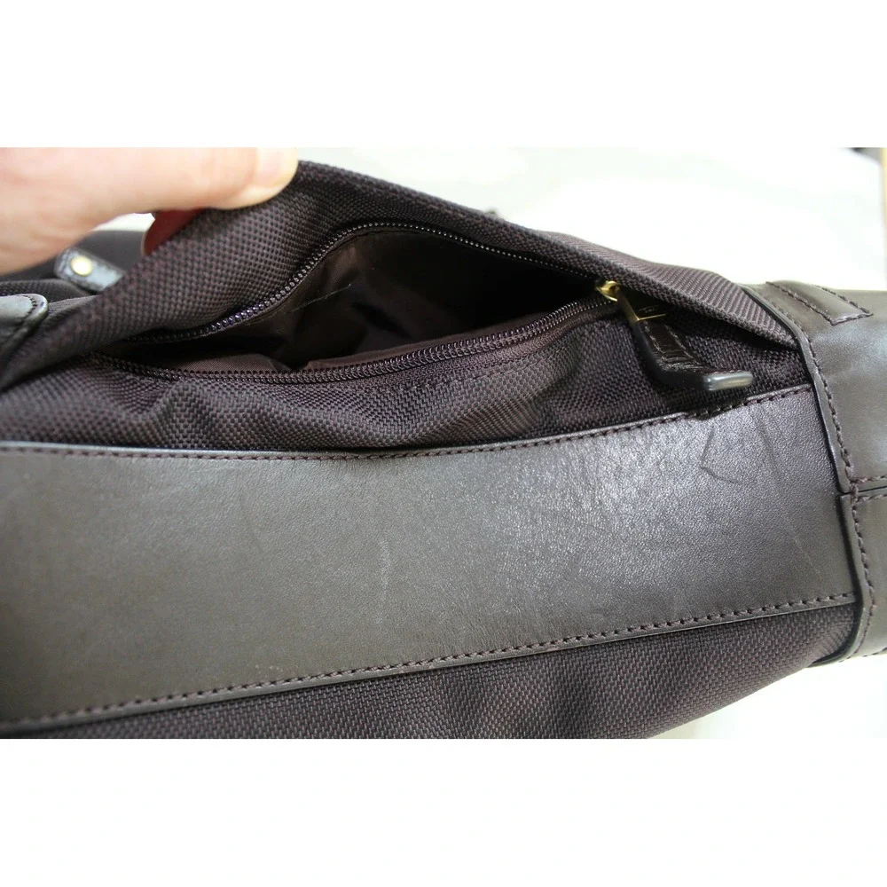 Tumi 73232 Georgetown Forest Briefcase Brown Ballistic Nylon Leather Trim
